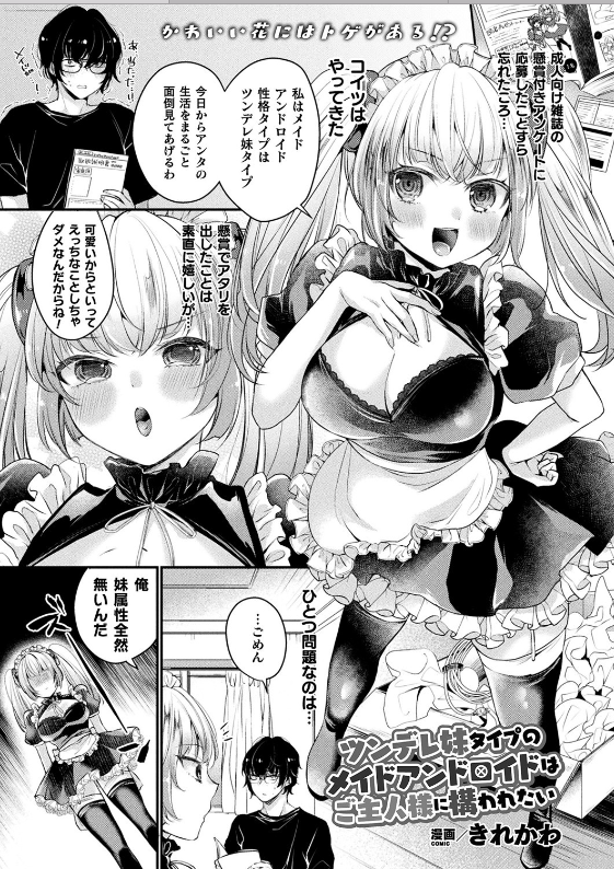 スクリーンショット-2019-12-13-21.32.40 ツンデレ妹メイドロボがそっけないご主人様にご奉仕エッチ♪...果たして...♪【エロ漫画:ツンデレ妹タイプのメイドアンドロイドはご主人様に構われたい:きれかわ】