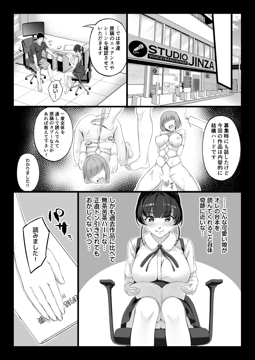 エロゲ声優を募集したらめちゃくちゃエロい娘とヤレた話-7 【エロ漫画】エロゲ声優を募集したらムチムチでエロい娘がきたので思いっきりセックスしたった