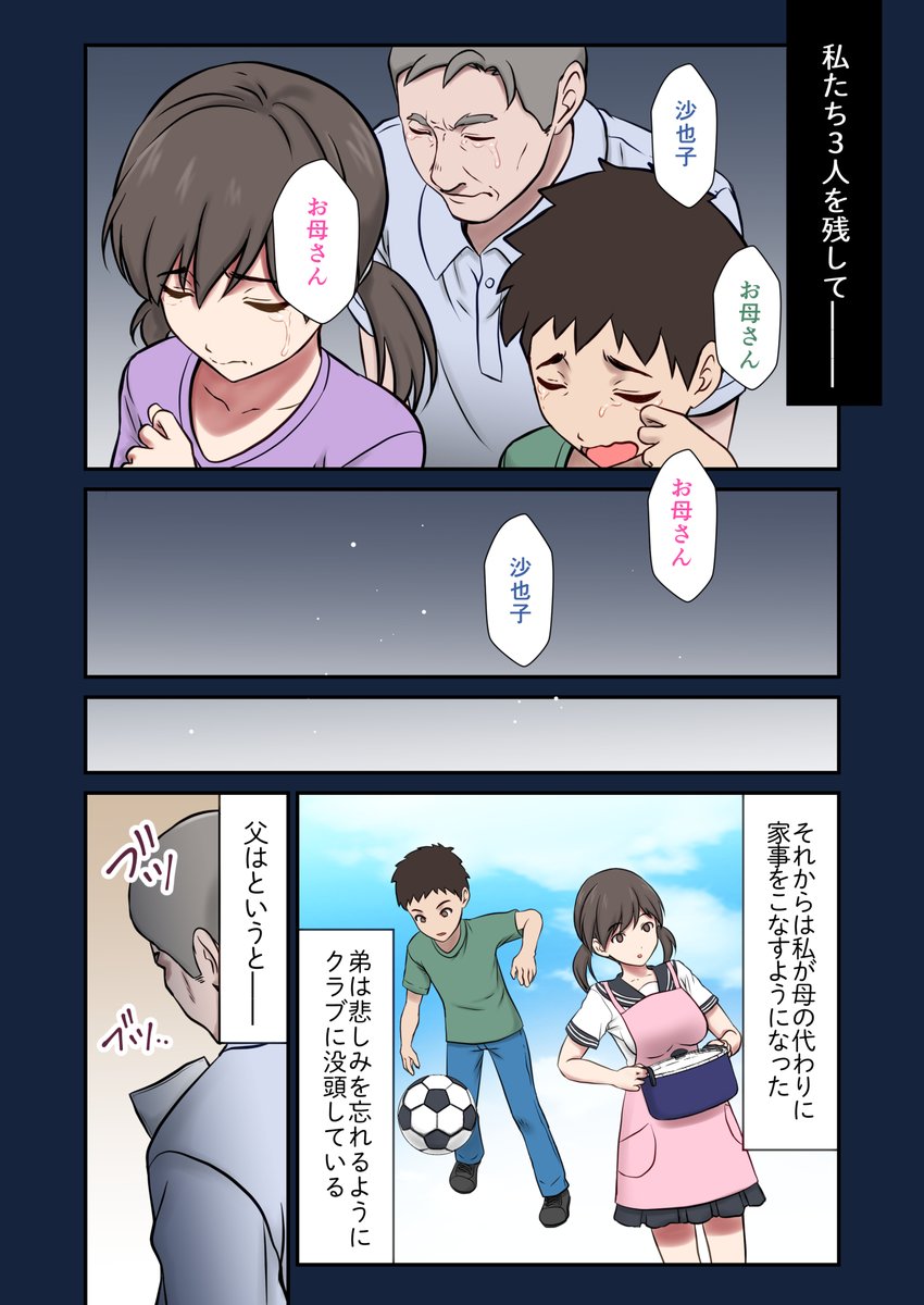 身代わり妻-2 【エロ漫画近親相姦】母と見間違えられ父に迫られて処女喪失…父に抱かれているところを弟にも見られて…