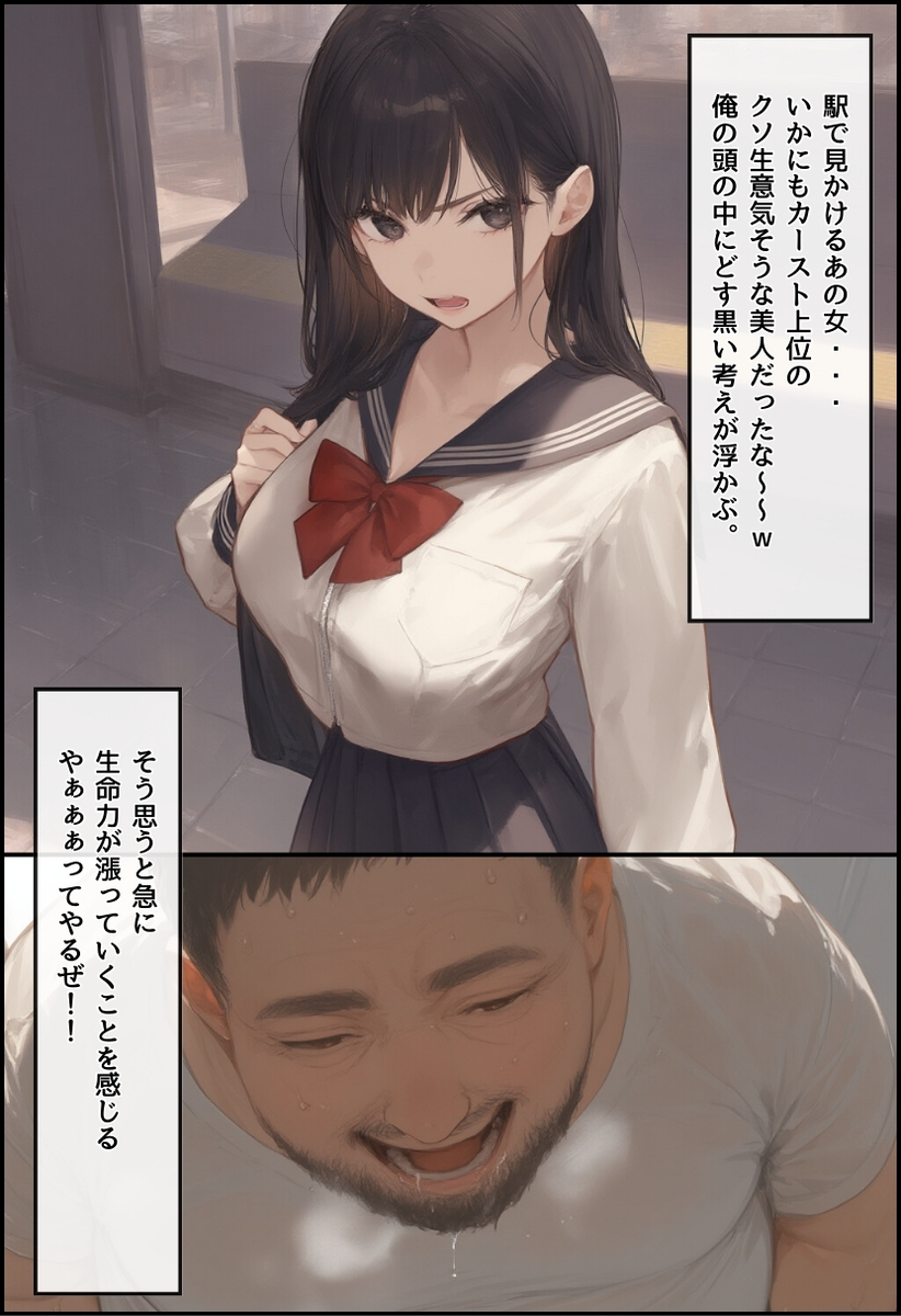 【エロマンガ】容赦なく奪われる乙女の純潔…無敵なおっさんに狙われた美少女の運命が…