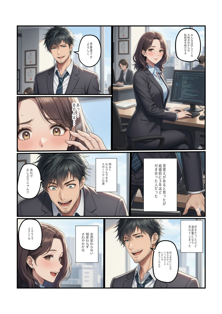 【エロ漫画】アラフォー爆乳熟女が元カレとのセックスに沼ってしまい…