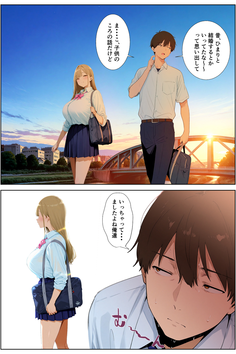 【エロ漫画】大切な幼馴染が新しいお父さんに調教されまくってしまい…