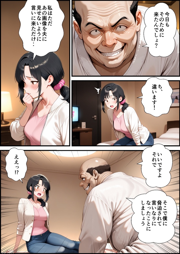 【えろまんが】精力絶倫なおっさんに抱かれ旦那では物足りなくなってしまった人妻さんが…