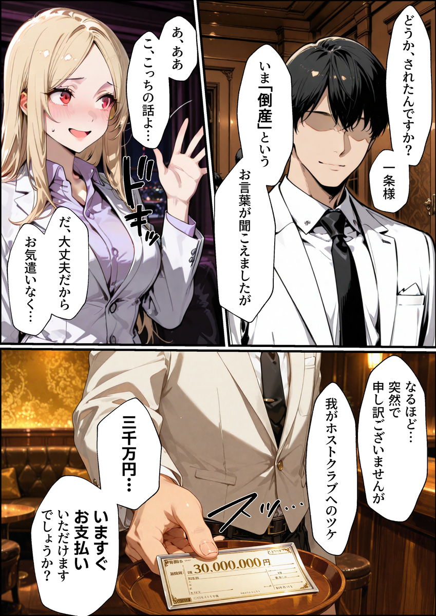 【エロマンガ】倒産危機から逃れる為に特殊なエッチなゲームに参加した女社長の運命が…