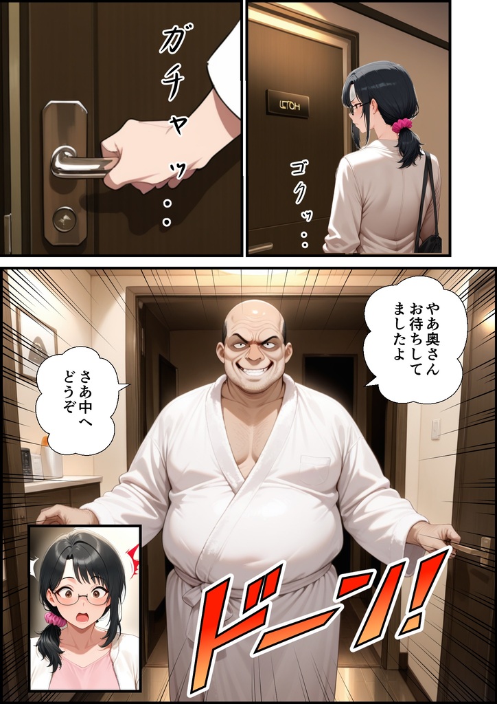 【えろまんが】精力絶倫なおっさんに抱かれ旦那では物足りなくなってしまった人妻さんが…