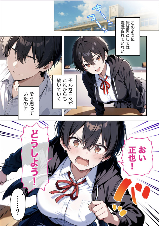 【エロ漫画】男勝りで恋とか恋愛ごとに鈍すぎるボーイッシュ幼馴染とのエッチな関係が最高すぎたwww