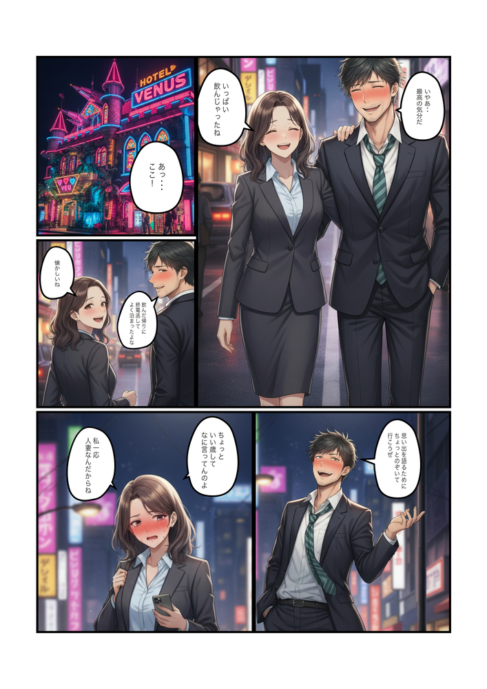 【エロ漫画】アラフォー爆乳熟女が元カレとのセックスに沼ってしまい…