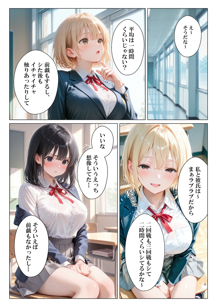 【エロ漫画】彼氏とのエッチに満足できない女の子…絶倫教師を求めてしまう…