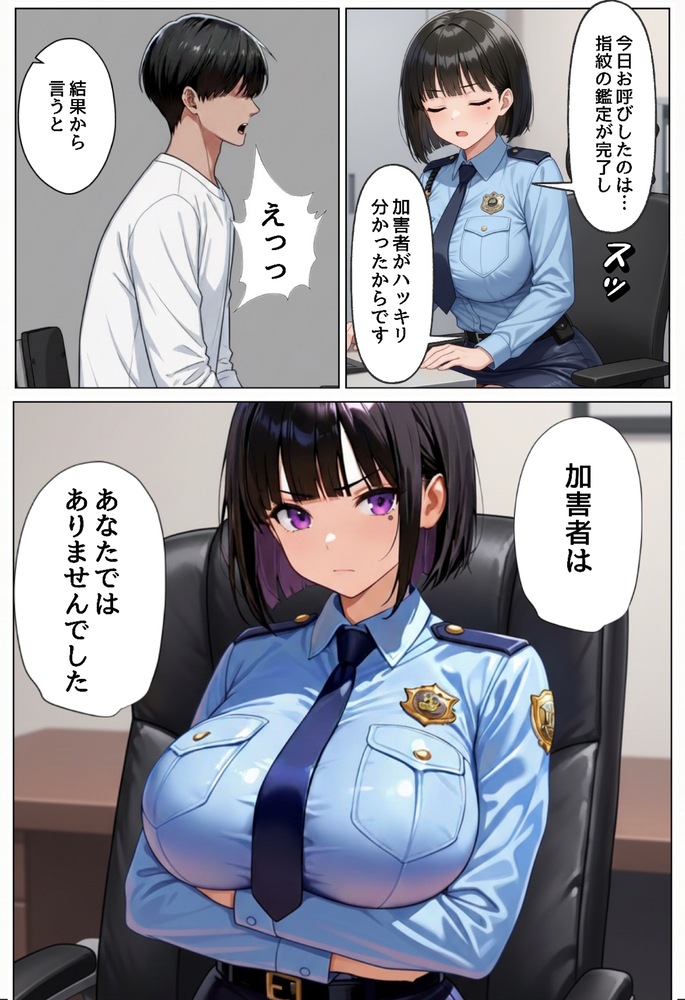 【エロマンガ】ムカつく態度をとっていた巨乳尻デカ警官の弱みを握り俺の自慢のアソコでわからせてやったwww