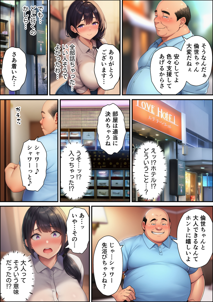 【エロマンガ】旦那の入院費用を稼ぐ為に安易にパパ活に手を出してしまった巨乳人妻の運命が…
