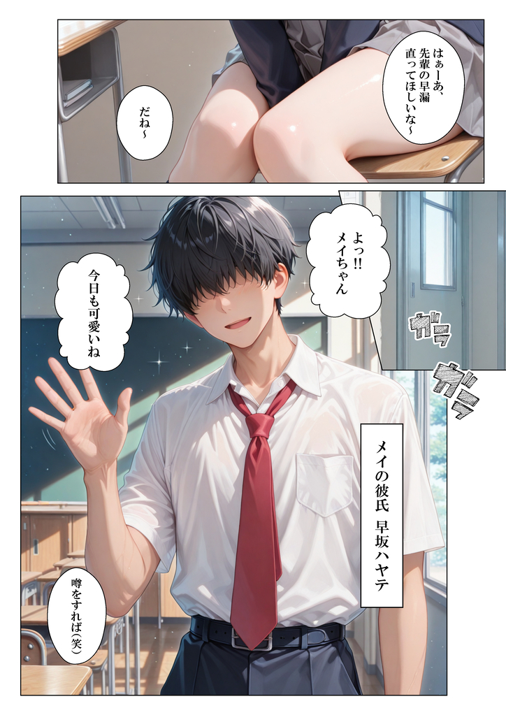 【エロ漫画】彼氏とのエッチに満足できない女の子…絶倫教師を求めてしまう…