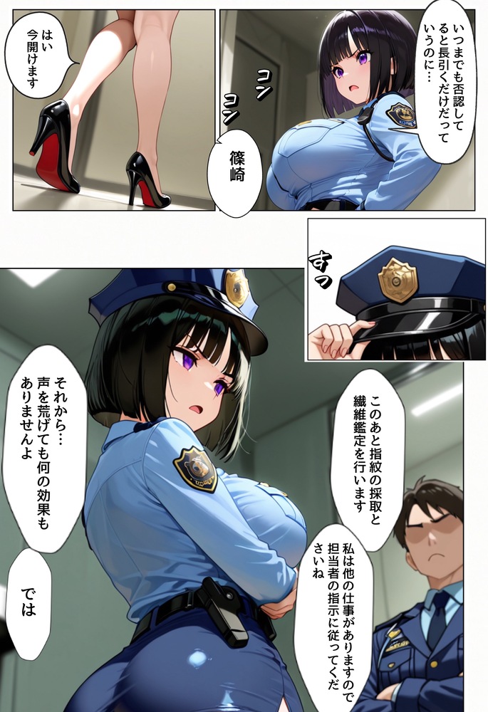 【エロマンガ】ムカつく態度をとっていた巨乳尻デカ警官の弱みを握り俺の自慢のアソコでわからせてやったwww