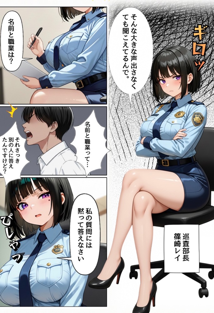 【エロマンガ】ムカつく態度をとっていた巨乳尻デカ警官の弱みを握り俺の自慢のアソコでわからせてやったwww