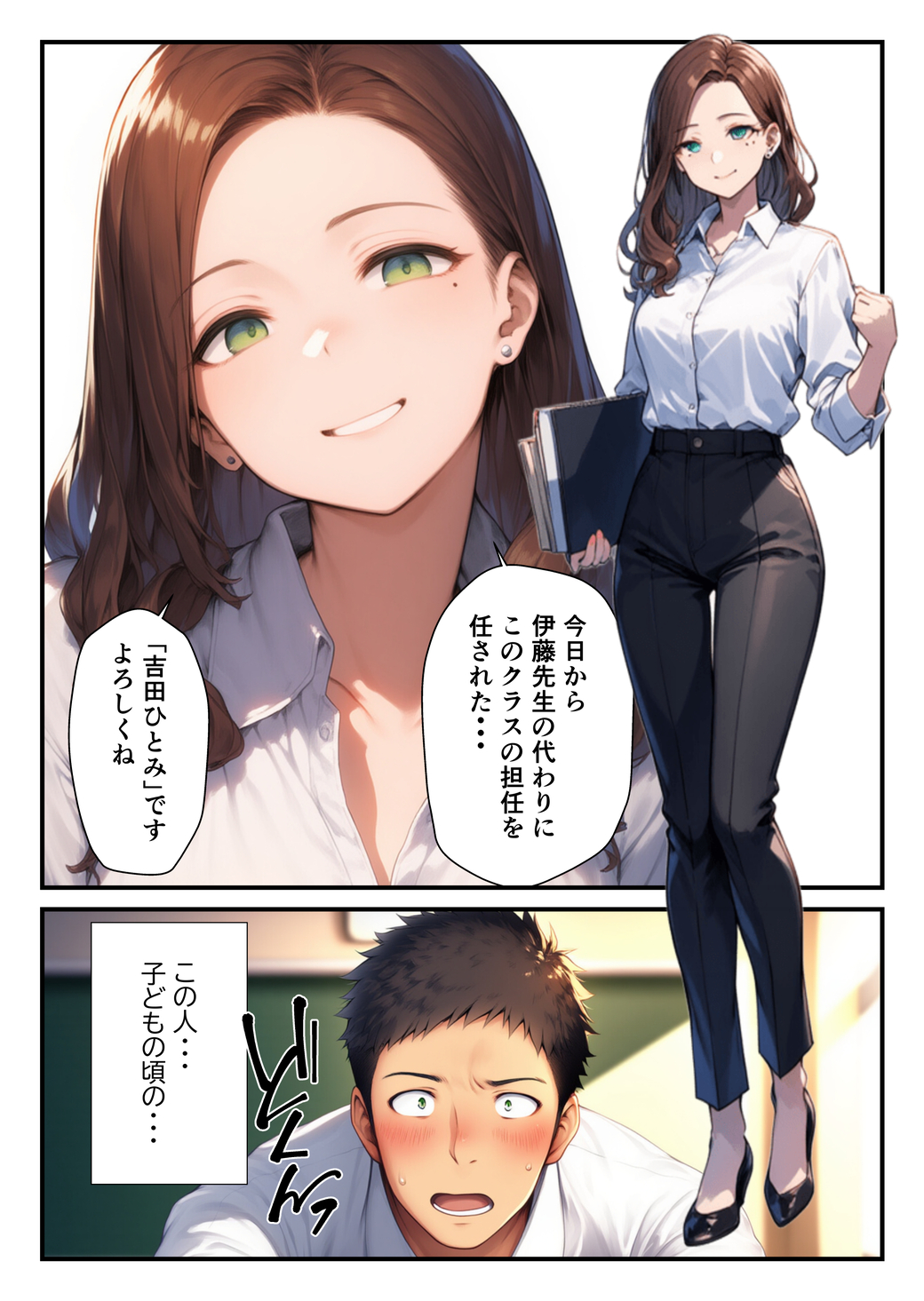 【エロマンガ】幼いころ大好きだったお姉さんが女教師となってセックスを教えてくれる