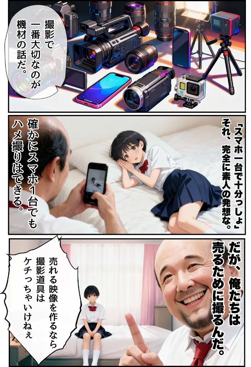 【えろまんが】ハメ撮り同人AVってこんなに儲かるのか？俺もこのおっさんの弟子になりたい…