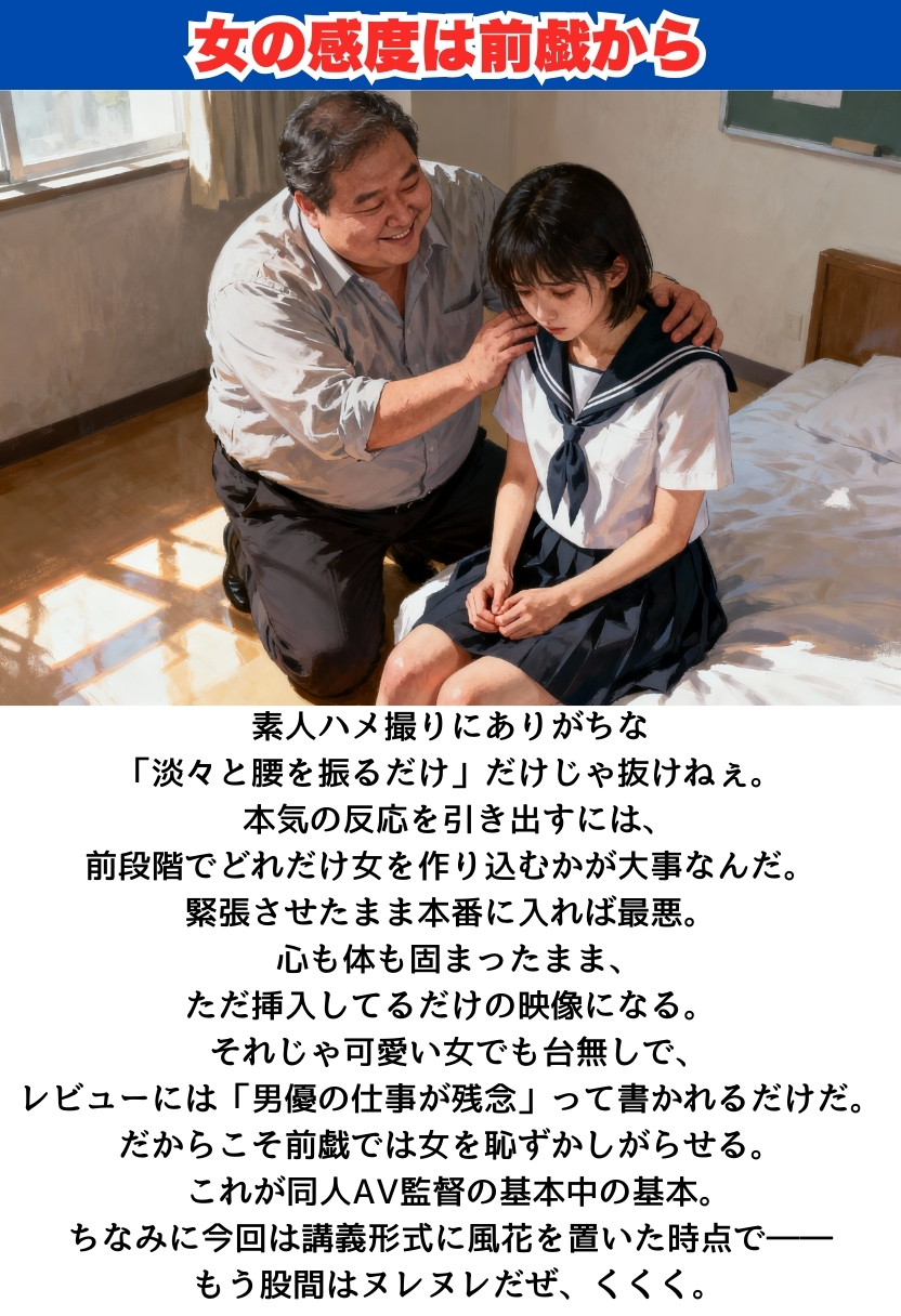 【えろまんが】ハメ撮り同人AVってこんなに儲かるのか？俺もこのおっさんの弟子になりたい…