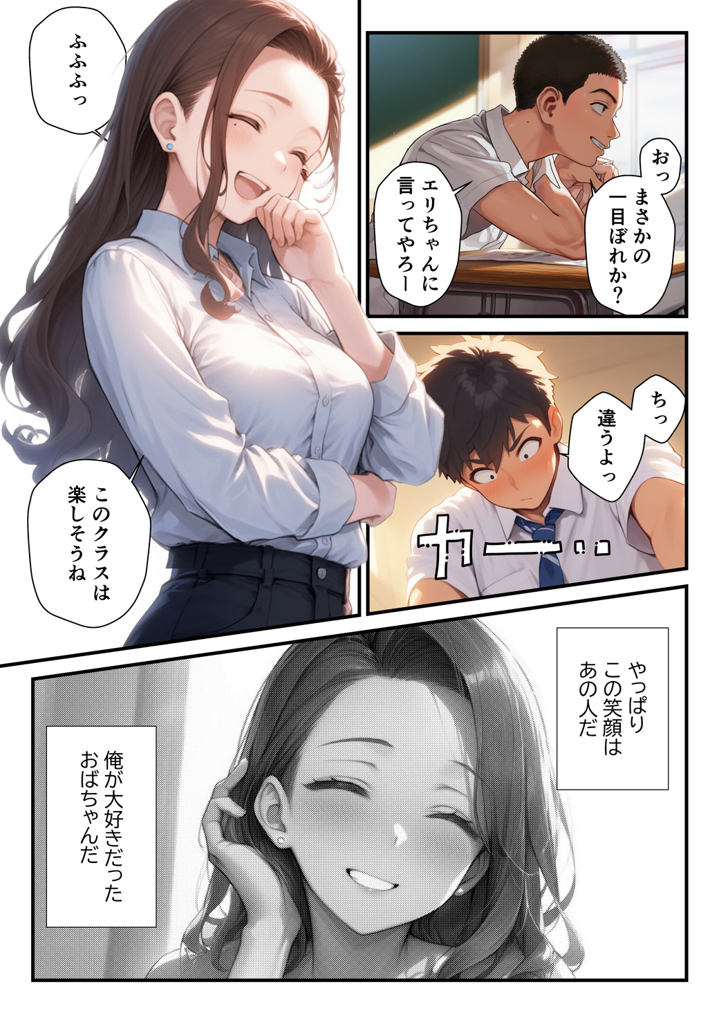 【エロマンガ】幼いころ大好きだったお姉さんが女教師となってセックスを教えてくれる