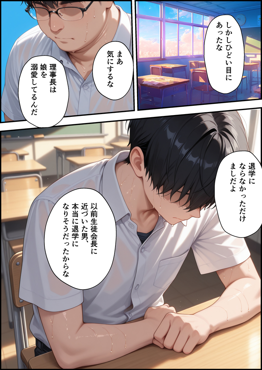 【えろまんが】全校生徒の前で処女喪失ショーをしてまでも学校を守ろうとする女の子に勃起不可避！