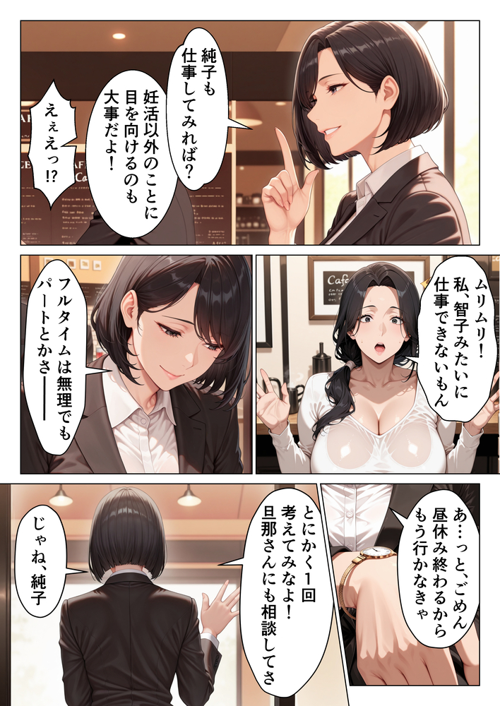 【エロ漫画】バイト先の奥様を思いっきり抱いてみたら…とんでもない牝顔でイキまくる！