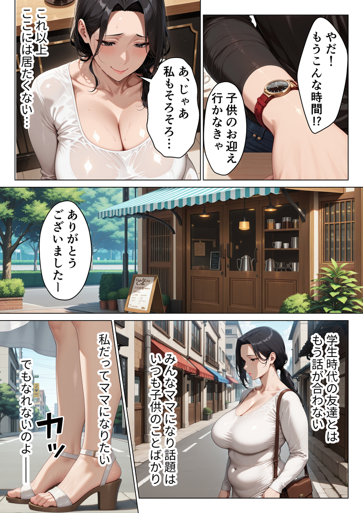 【エロ漫画】バイト先の奥様を思いっきり抱いてみたら…とんでもない牝顔でイキまくる！