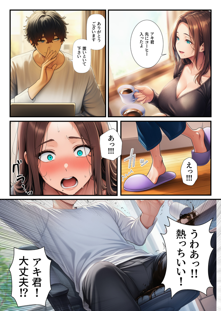 【エロ漫画】隣人の奥様が欲求不満すぎて…ワイのアソコに夢中になってしまい…