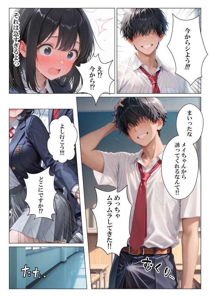 【エロ漫画】彼氏とのエッチに満足できない女の子…絶倫教師を求めてしまう…