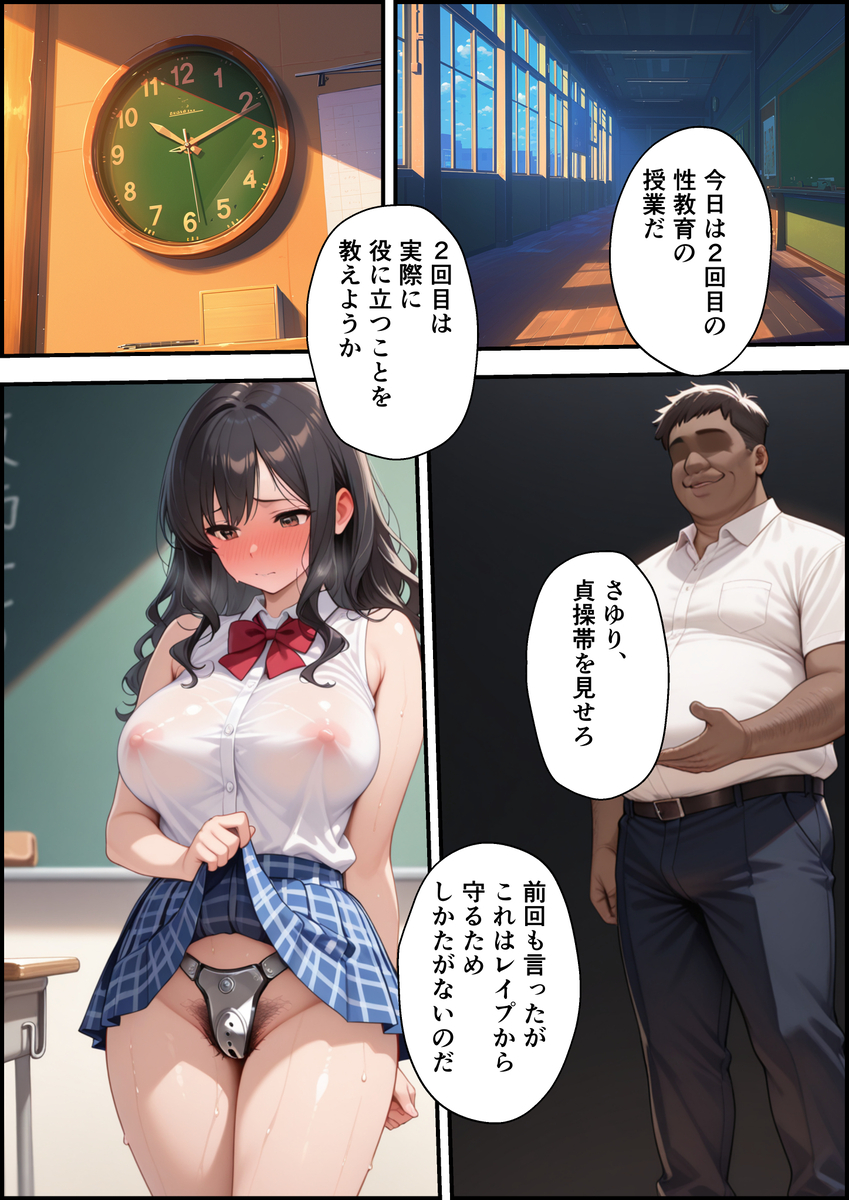 【えろまんが】全校生徒の前で処女喪失ショーをしてまでも学校を守ろうとする女の子に勃起不可避！