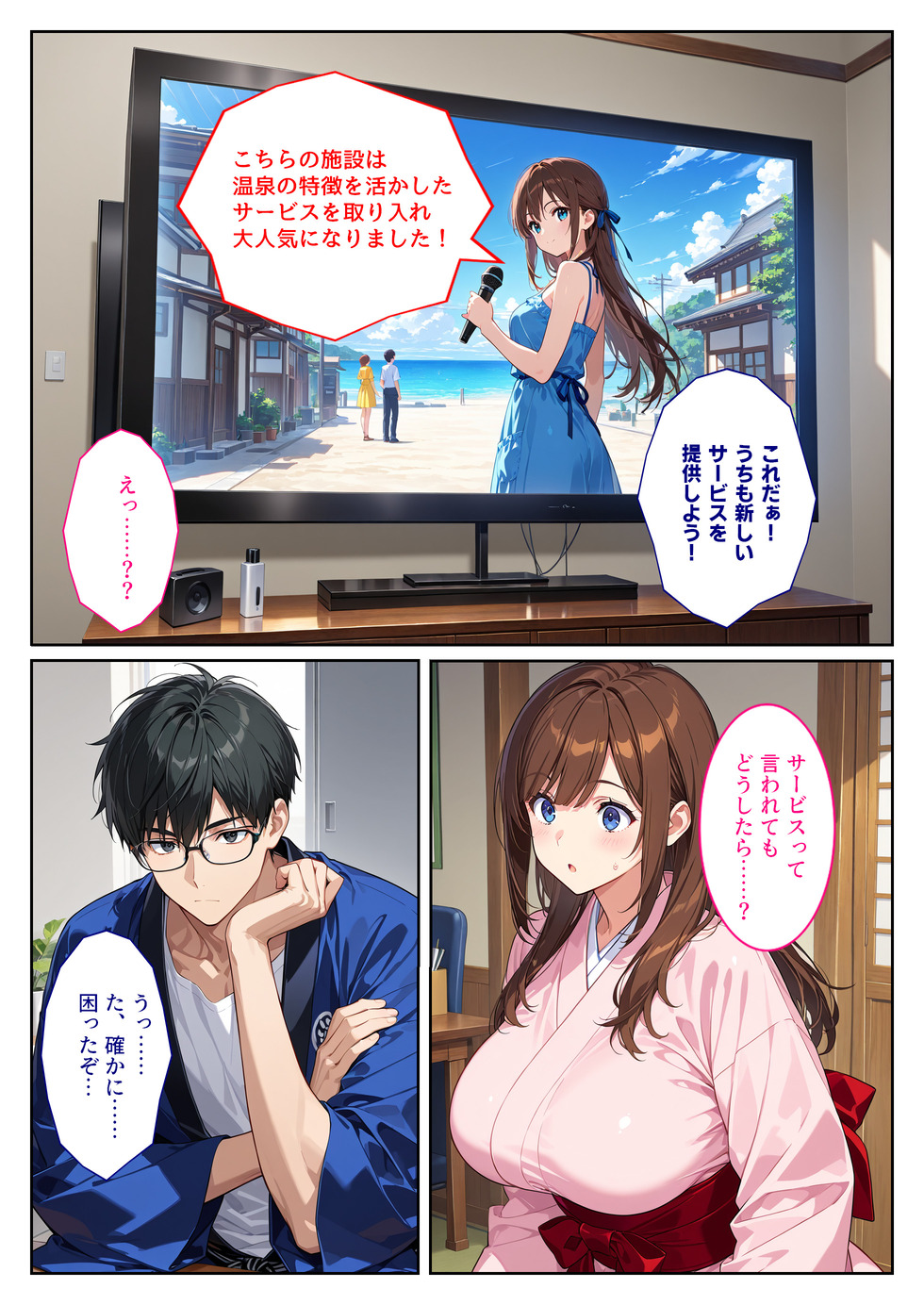 【えろまんが】宿の経営難の為にエッチなサービス始める奥様がヤバい…
