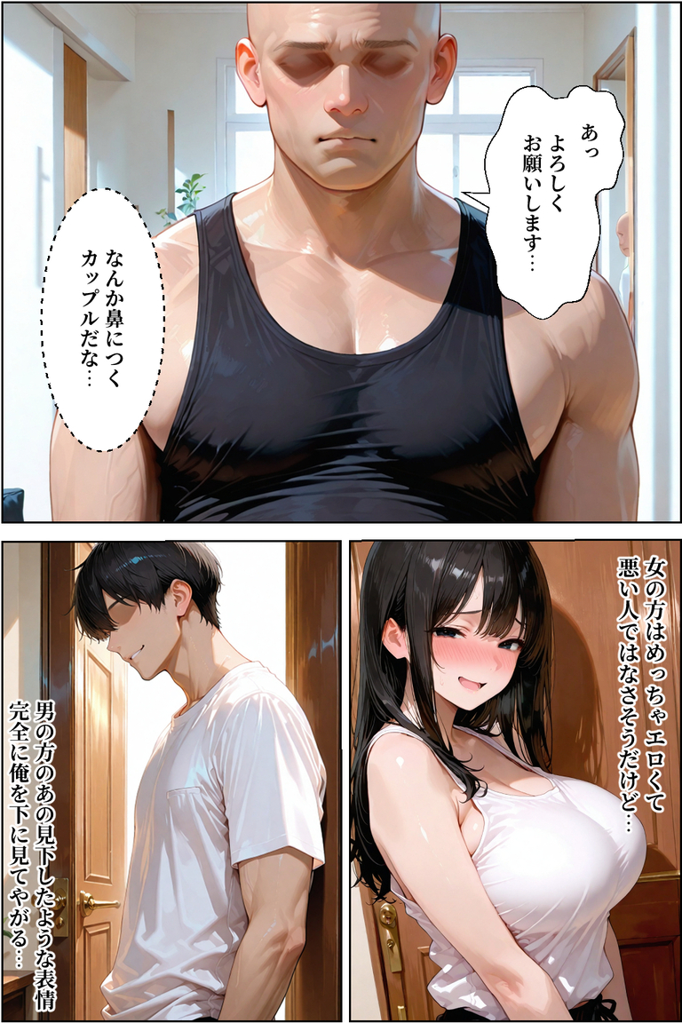 【えろまんが】隣人のデカいアソコで突かれまくった人妻さんの運命が…
