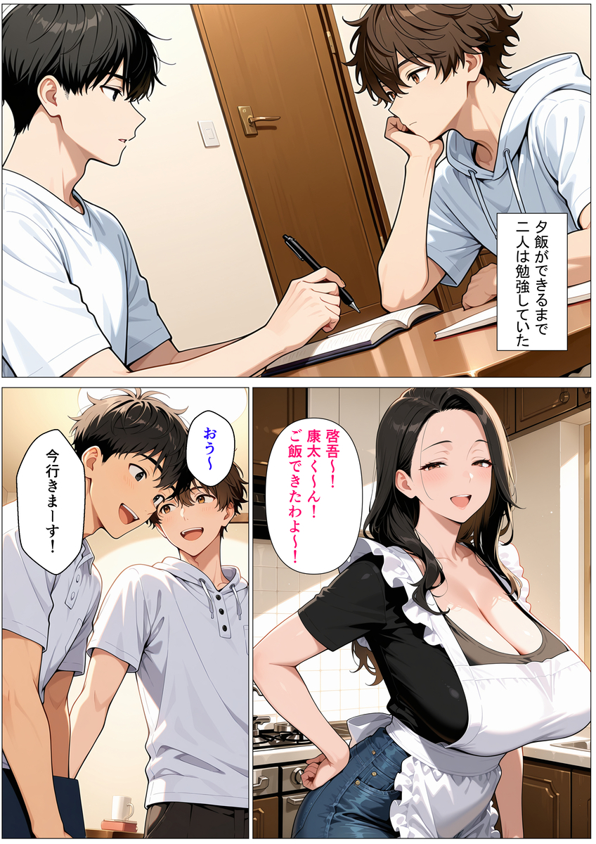 【えろまんが】欲求不満な友達のお母さんとイチャラブな関係がヤバい！