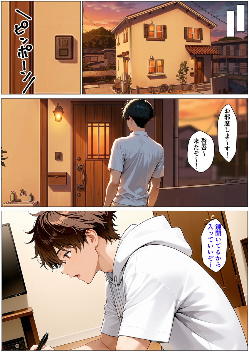 【えろまんが】欲求不満な友達のお母さんとイチャラブな関係がヤバい！