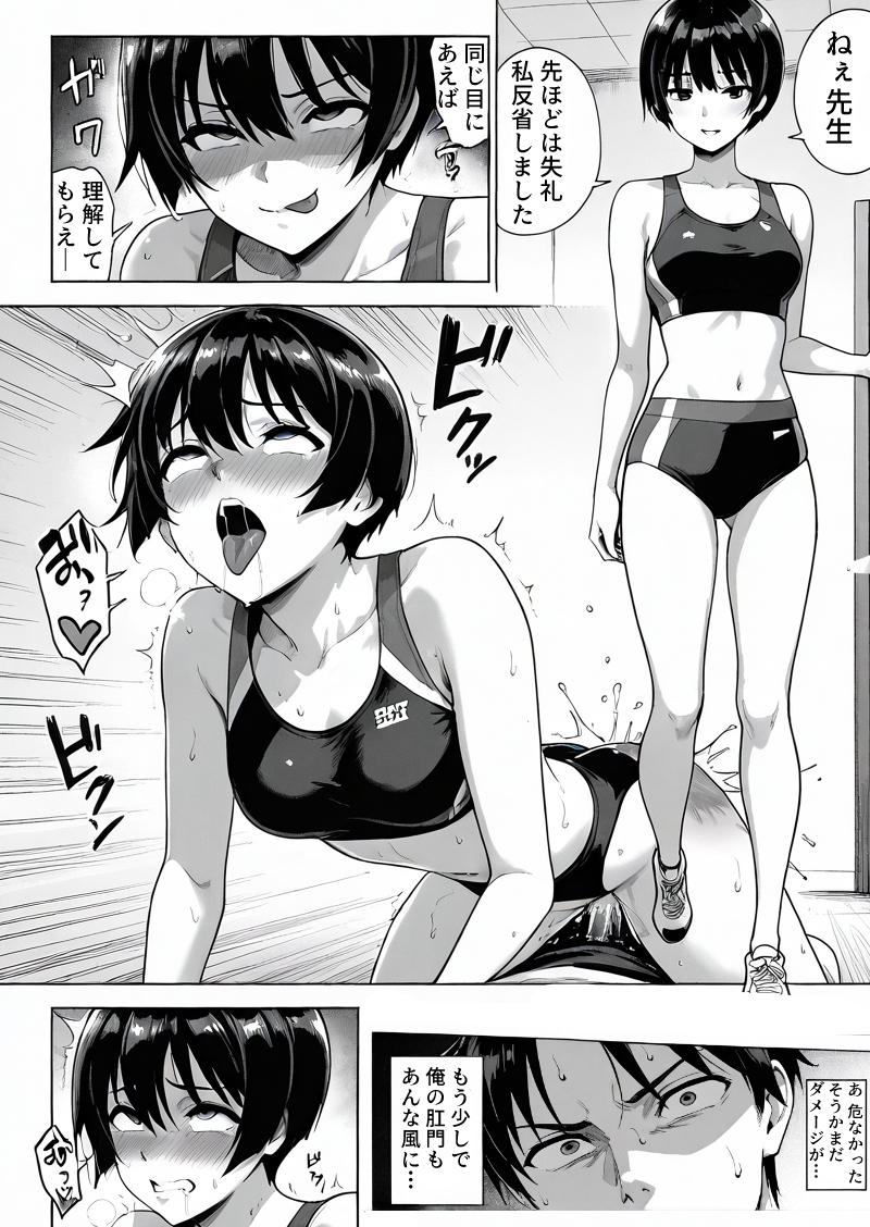 【えろまんが】真面目でストイックな陸上部員がエッチな調教トレーニングされてる姿がシコリティー！