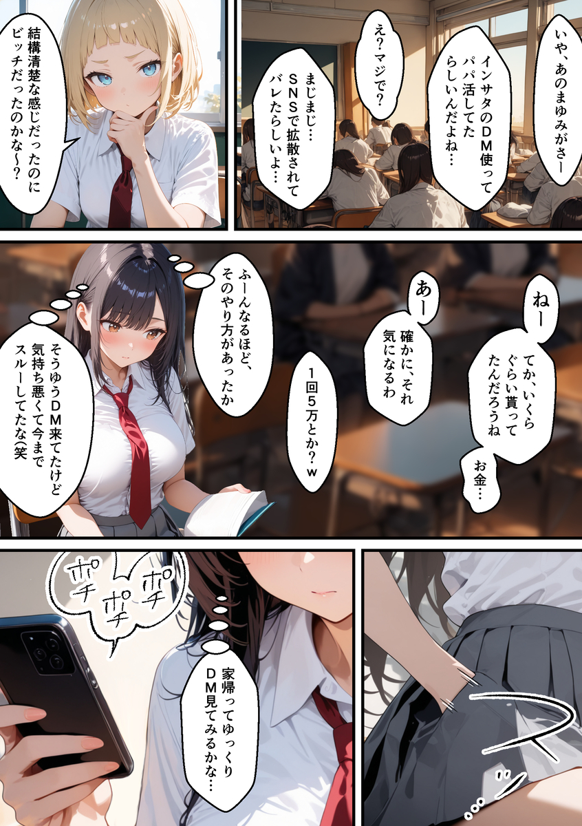 【えろまんが】見た目と別に欲望を刺激させられるパパ活おっさんとのセックスが気持ち良すぎて…