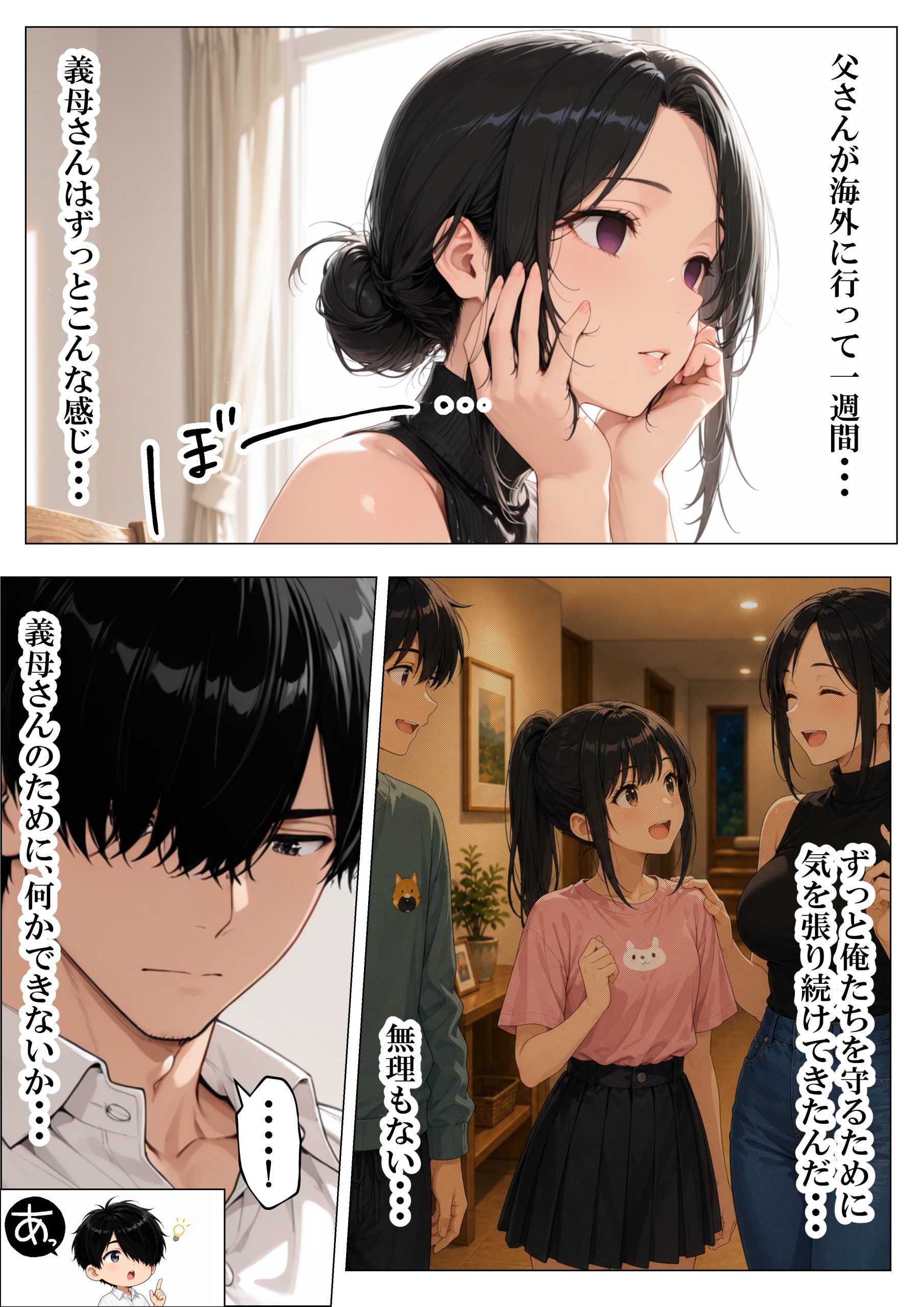 【えろまんが】家族を守る為に義理の息子に処女アナルを捧げる奥様…