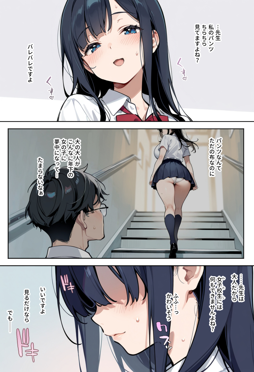 【エロマンガ】パンツを見せつけて挑発する生意気な教え子に大人の本気中出しセックスでわからせる！