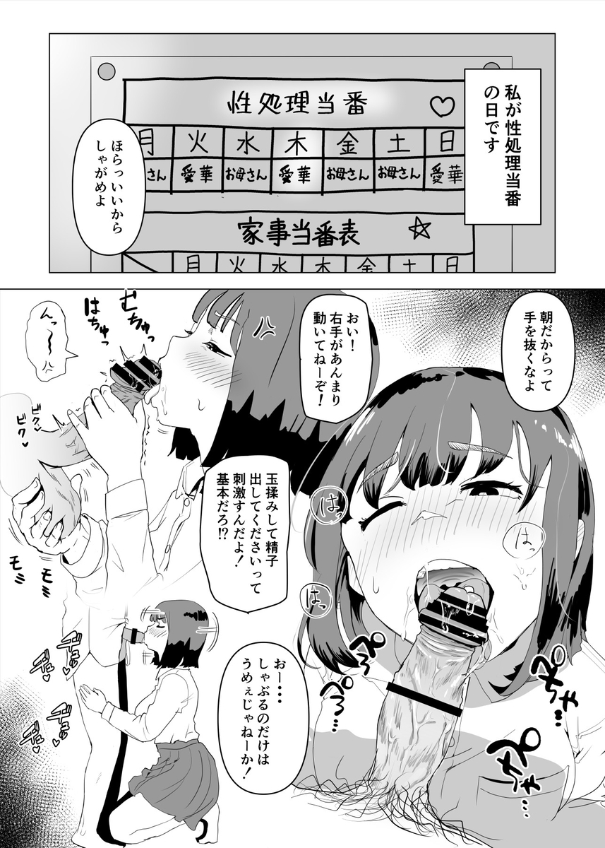 【エロ漫画】これが最高の家族の姿？家族でセックスしまくる姿がエロ過ぎる件www