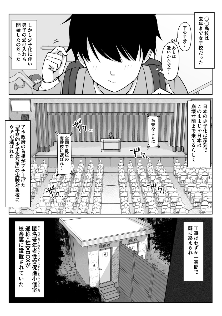 匿名性交BOX-7 【エロ漫画JK】元女子校に設置された少子化対策の為のヤリ部屋が最高すぎるwww