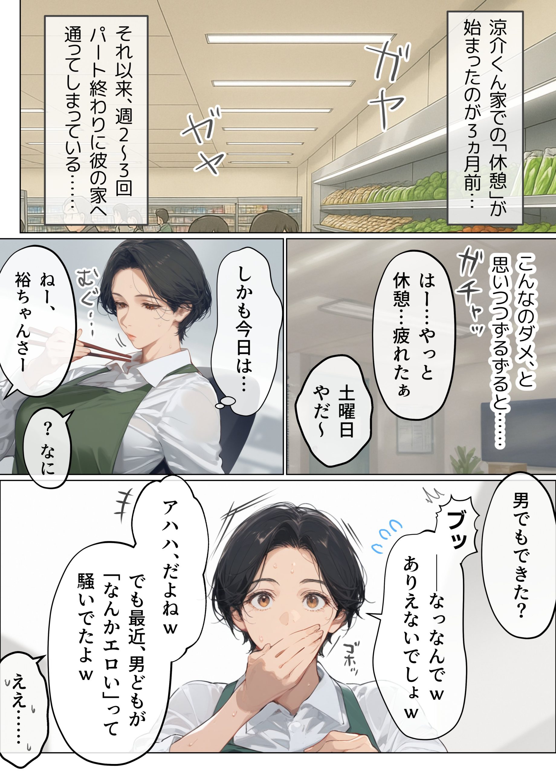 【エロ漫画人妻】人妻さんの本気の汗だく浮気セックスがエロ過ぎてヤバい！