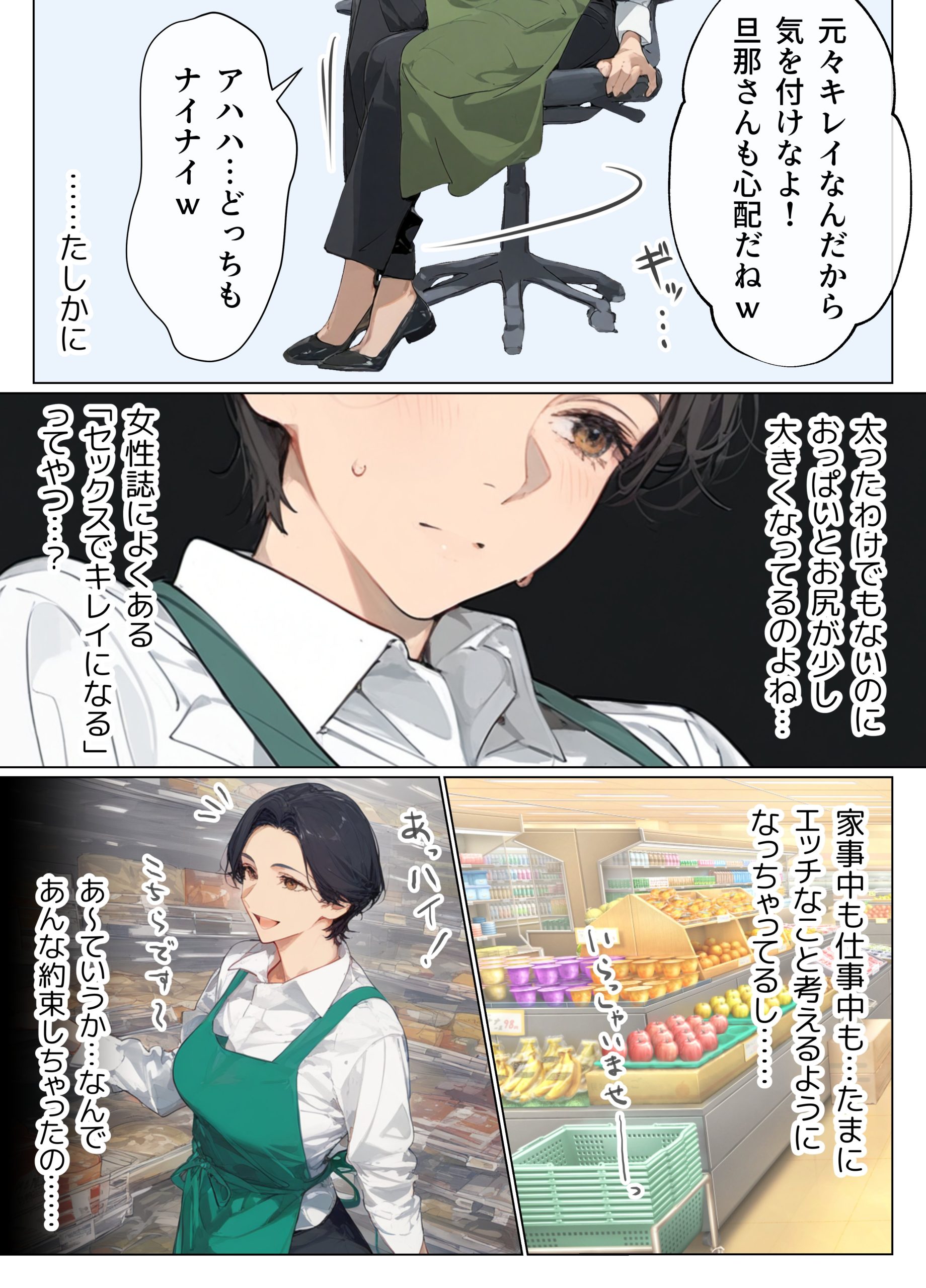 【エロ漫画人妻】人妻さんの本気の汗だく浮気セックスがエロ過ぎてヤバい！