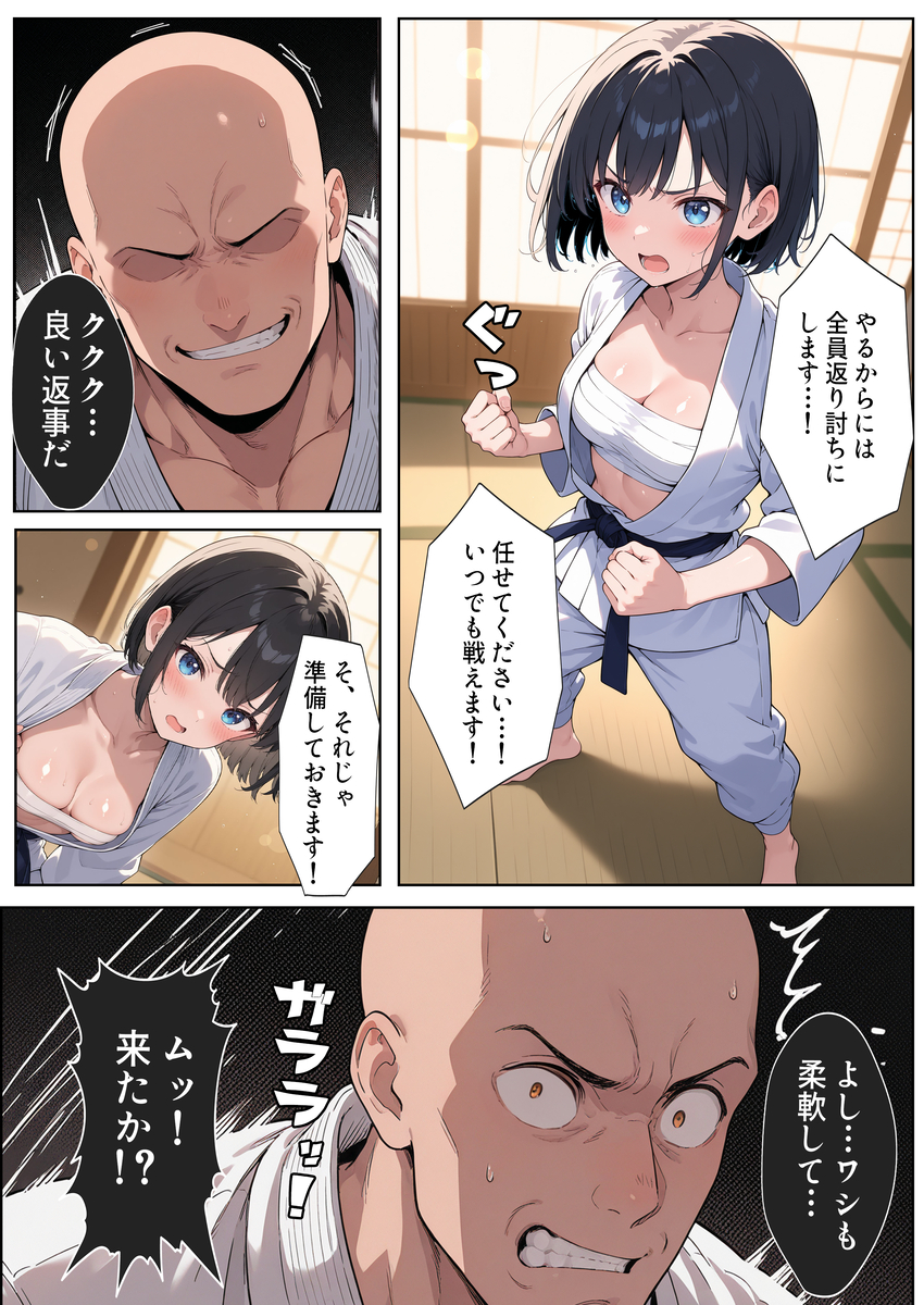 【エロ漫画レイプ】道場破りを名乗る男達の襲撃でメス堕ちさせられる天才柔道少女の運命が…