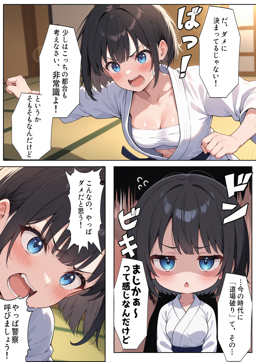 【エロ漫画レイプ】道場破りを名乗る男達の襲撃でメス堕ちさせられる天才柔道少女の運命が…