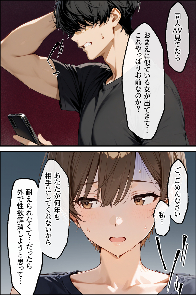 【エロ漫画人妻】同人AVに出演した人妻さん…何人もの男とセックスして完全に変態になってしまう…