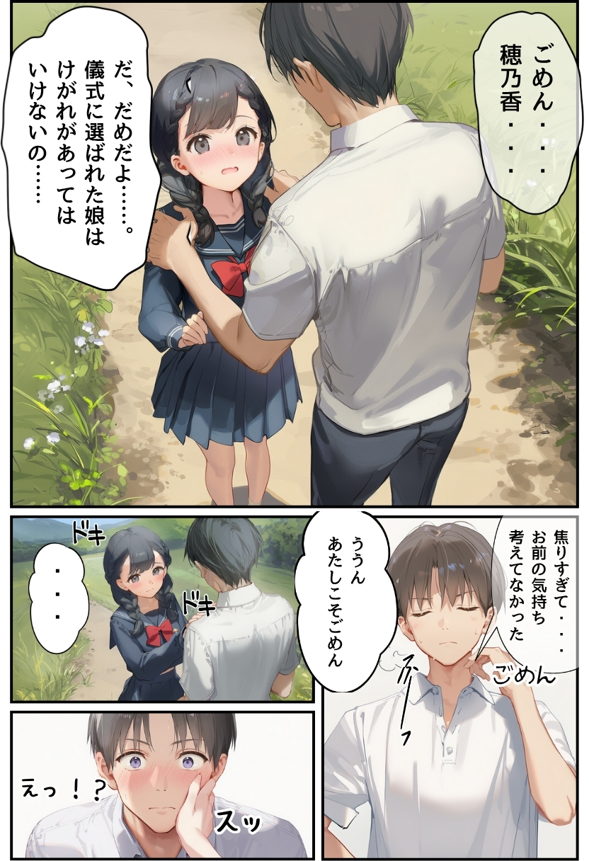 【エロ漫画寝取り】儀式という名の寝取りセックスで種付けされる美少女