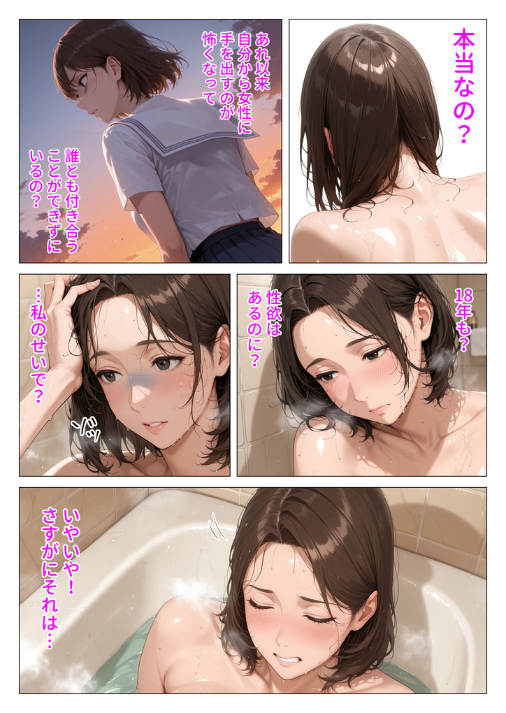 【えろまんが】学生時代大好きだった女の子が…今は人妻となって僕の女性恐怖症を解消しようとしてくれてる…