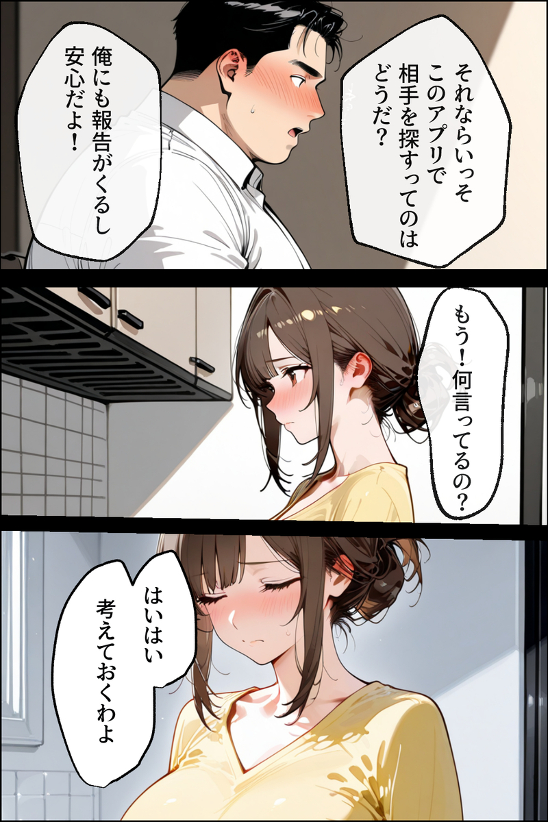 【エロ漫画】寝取らせ相手を選ぶマッチングアプリってガチでエロいなwww