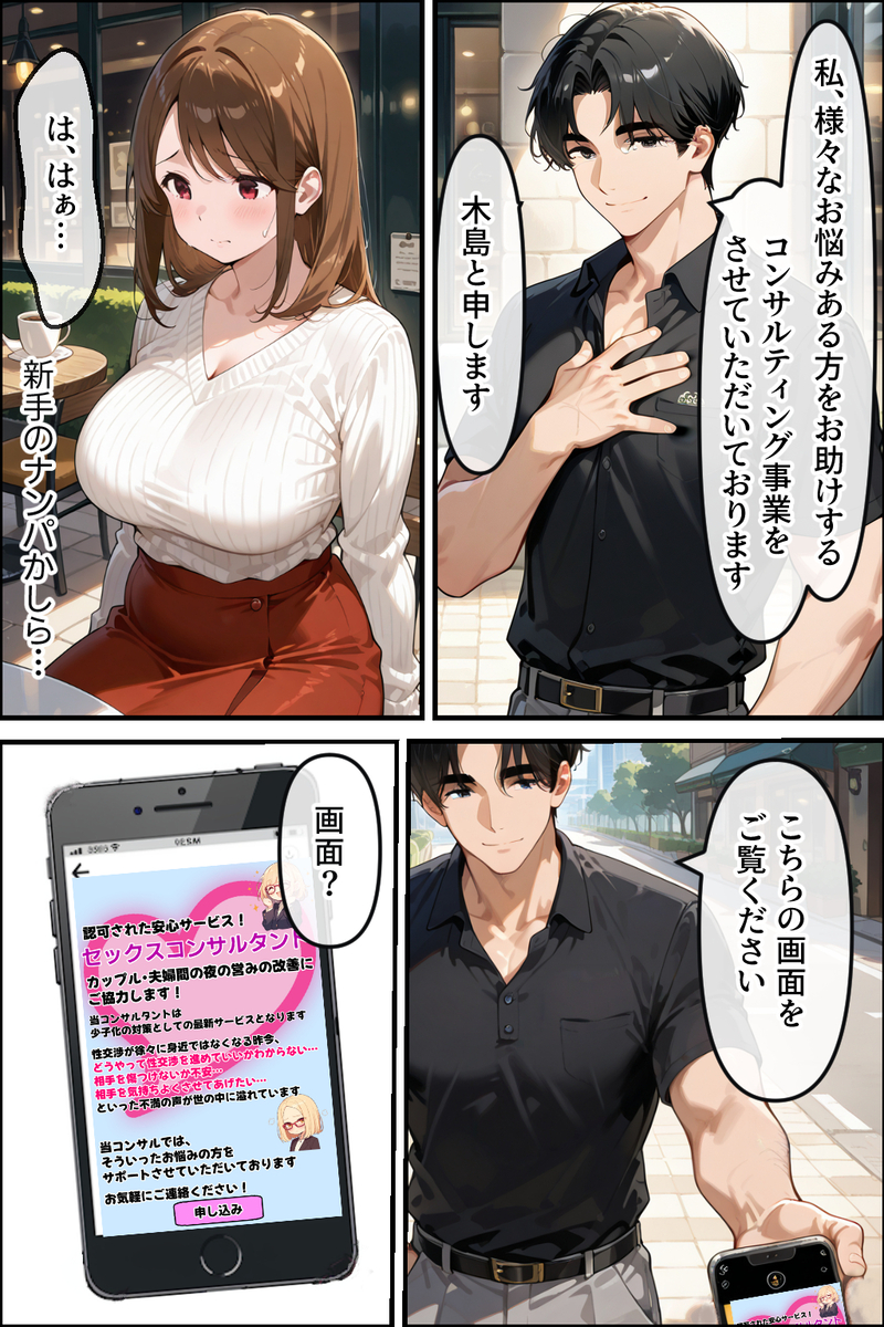【エロ漫画】少子化対策の夜の営みを改善するコンサルサービスがエロ過ぎるwww