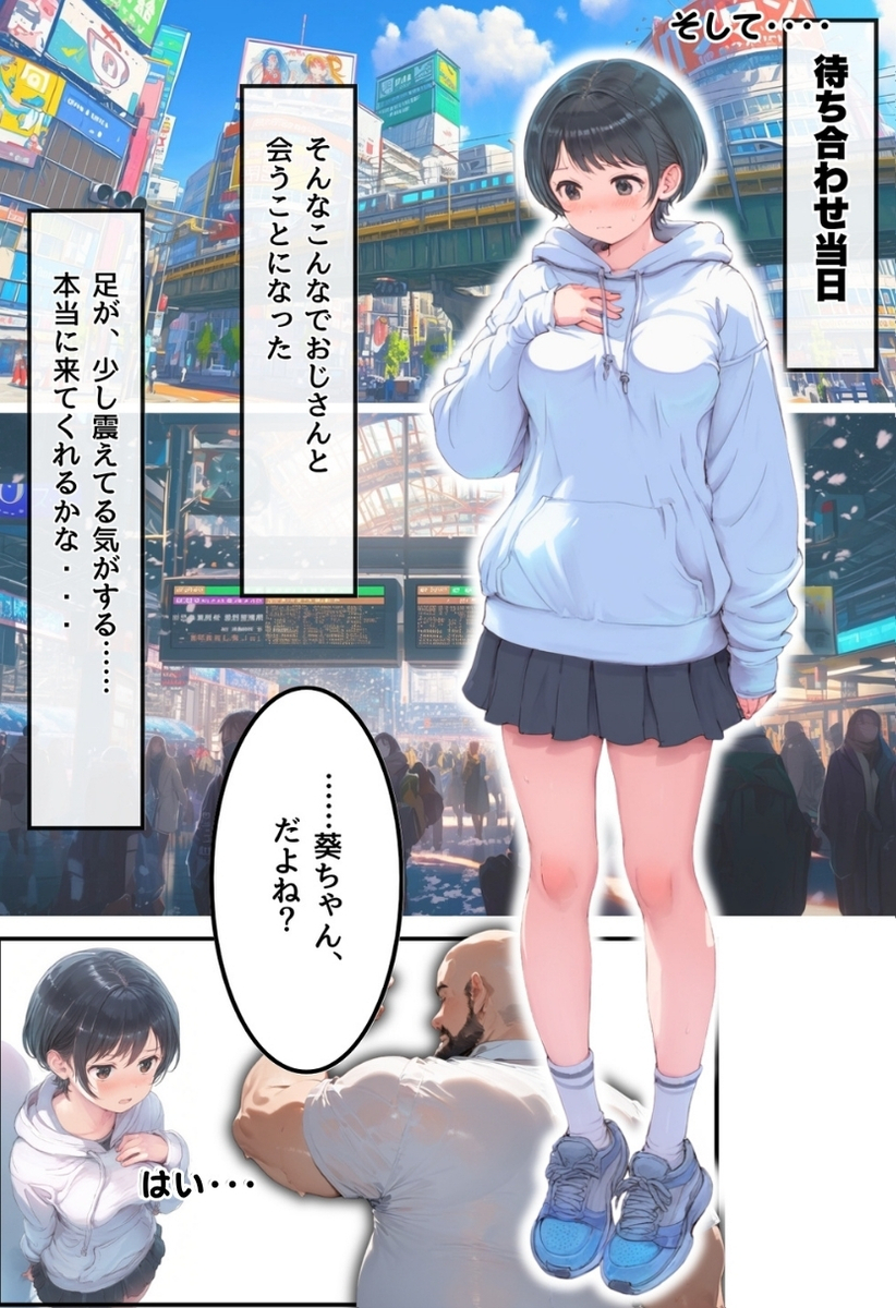 【エロ漫画】年の差と体格差に恋の境界線はない！マッチングアプリで出会ったおっさんとガチ恋する女の子がシコリティーすぎるwww
