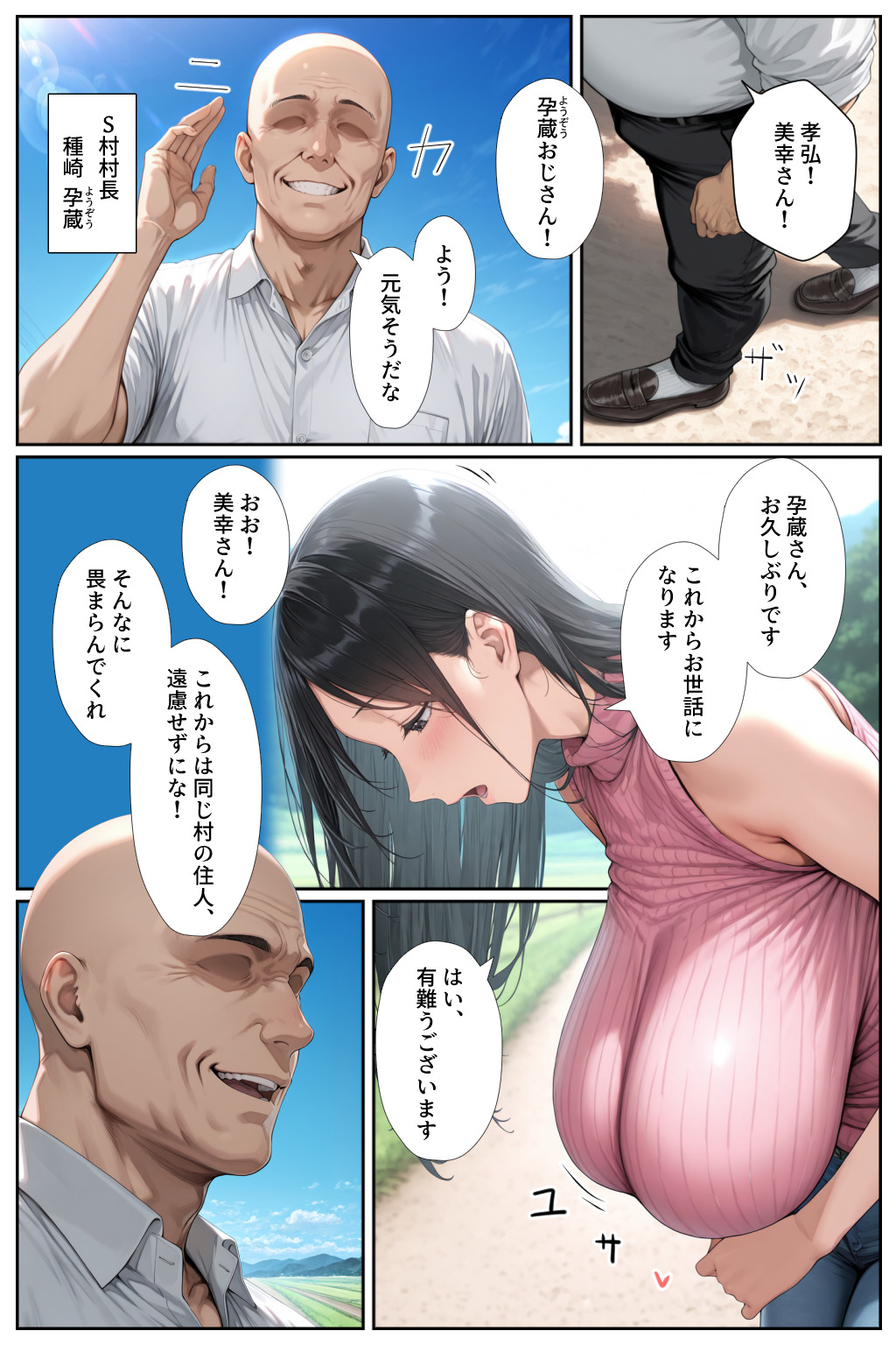 【エロ漫画】子供を欲しがる嫁が背徳と快楽の寝取り神事の罠にハマり…