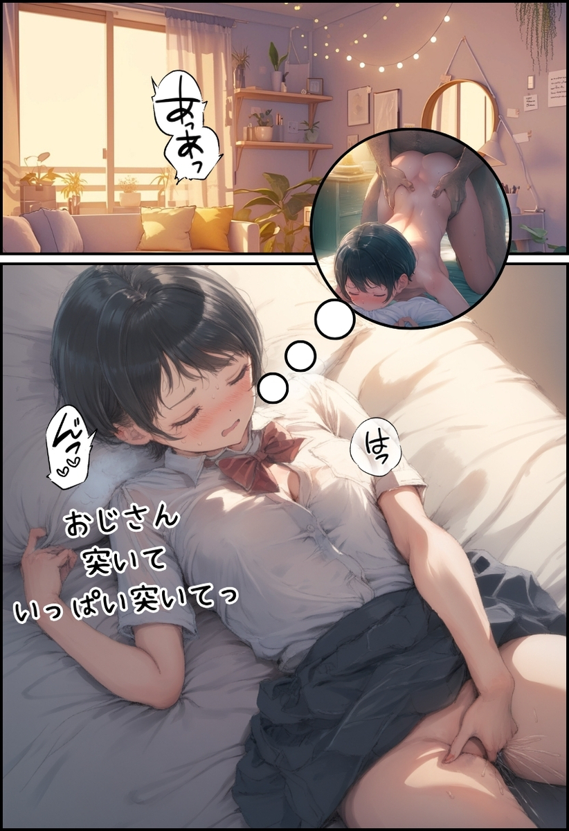 【エロ漫画】年の差と体格差に恋の境界線はない！マッチングアプリで出会ったおっさんとガチ恋する女の子がシコリティーすぎるwww