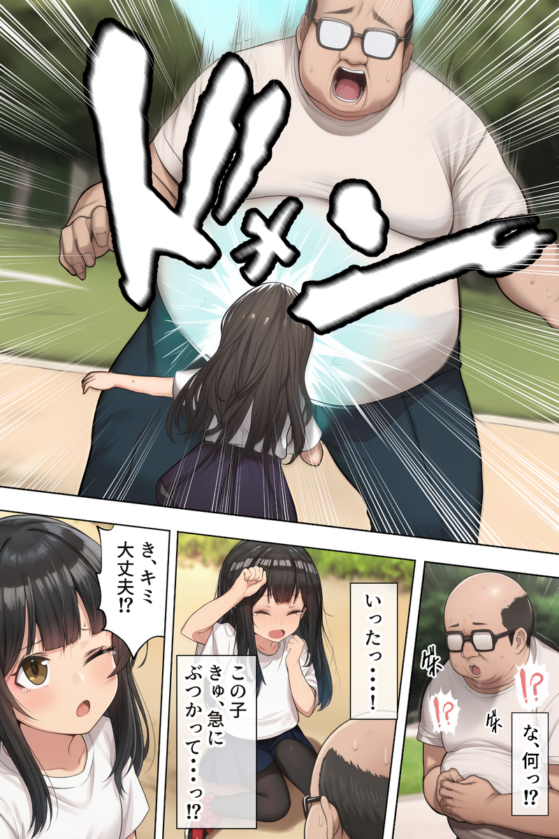 【エロマンガ】社会の認知から外れた存在となった中年男が女の子達にエロい事しまくってるwww